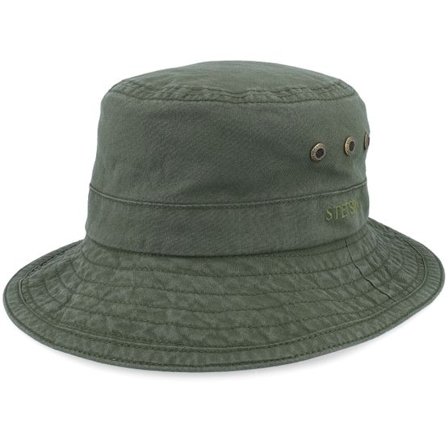 Stetson - Grön bucket Hatt - Delave Organic Cotton Forest Green Bucket @ Hatstore