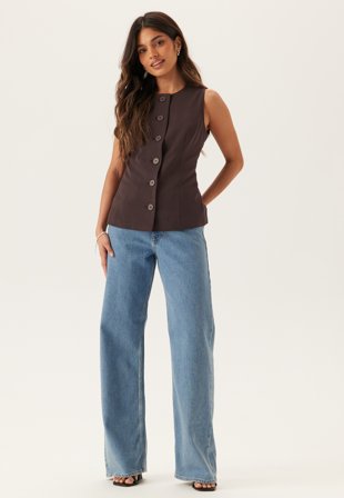 SELECTED - Slfwide Bea-kori Light Bl Hw J - Light Blue Denim - Kläder - - Bubbleroom