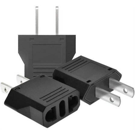 Reseadapter, Adapterkontakt Frankrike till USA, adapterkontakt USA, adapter USA, adapter