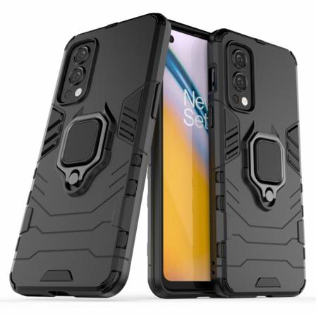 Skalo Oneplus Nord 2 Armor Hybrid Metallring Skal - Svart Svart
