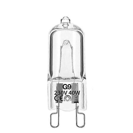 Kasse med G9 Ovnlys Højtemperaturbestandig Holdbar Halogenpære Egnet til Køleskab Ovn Ventilator 40W 500 Pin Pære 230V-Perfekt