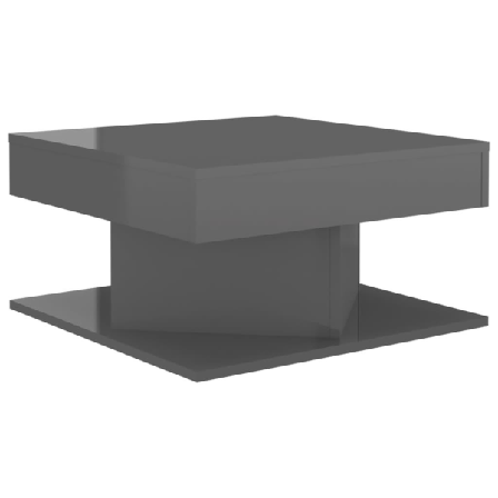 Vidaxl Soffbord Grå Högglans 57x57x30 Cm Spånskiva Grå