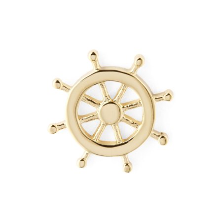 Złota szpilka do klapy w kształcie steru dla mężczyzn