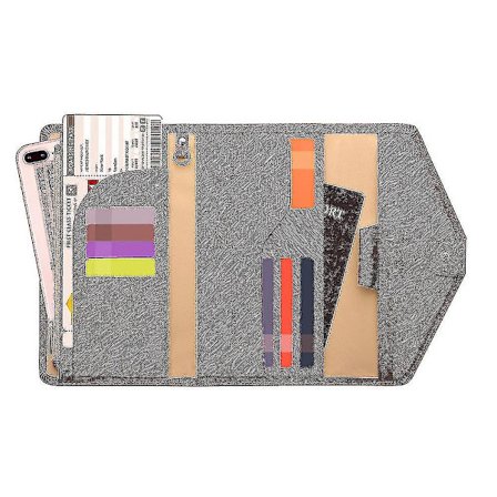 Reisepassholder Reiseveske RFID-blokkering Multifunksjonspassdeksel