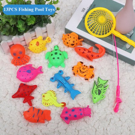 CDQ 13/46 stycken BarnFiskedamm Leksaker Spelvattenbordsbadkar 16 pcs