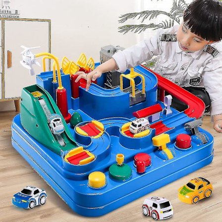 Børne Racebane Legetøj Drenge Bil Eventyr Legetøj Til 3 4 5 6 7 År Drenge Piger, Puslespil Bane Bil, By Redning Legesæt Magnet Legetøj Med 3 Mini 