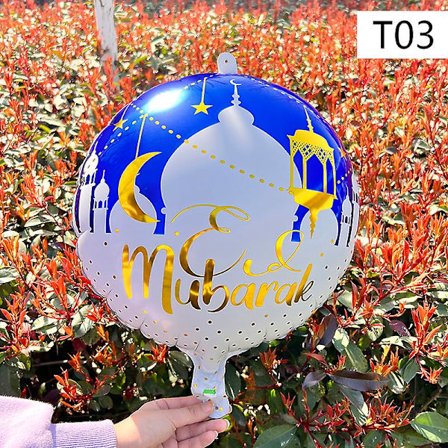 5/10 st 18 tum Eid Mubarak Folieballonger Ramadan Kareem Dekoration Luftballonger Ramadan Mubarak Muslimisk Islamisk Festival Party Dekoration