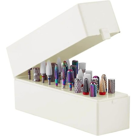 (Borr ej inkluderade) Nagelfräsbits Förvaringslåda, 30 Hål, ZQKLA