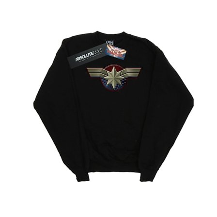Marvel Girls Captain Marvel Bröst Emblem Sweatshirt 7-8 År B