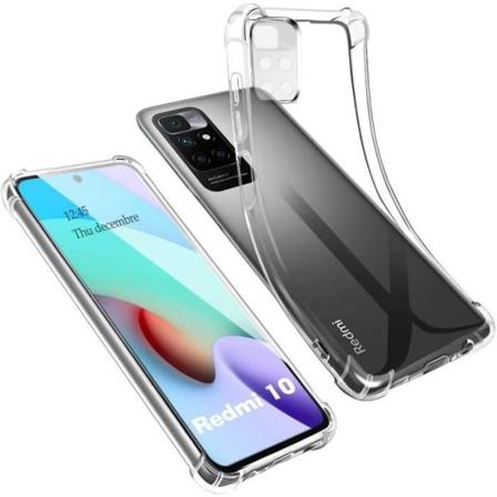 Etui til Redmi 10 (6,67") 4 hjørner forstærket højresistens ydeevne silikone Transparent