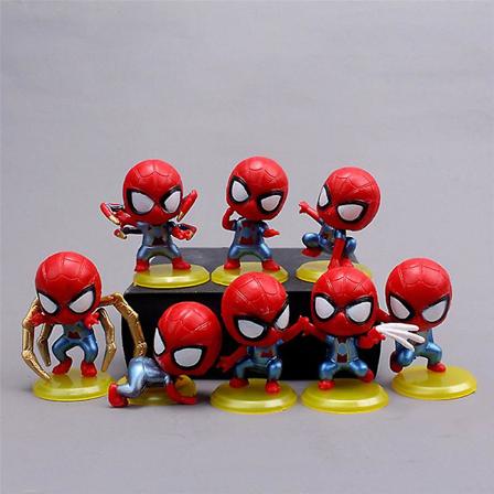 Disney Avengers Spider-Man 8-delt dekorasjonsfigursett
