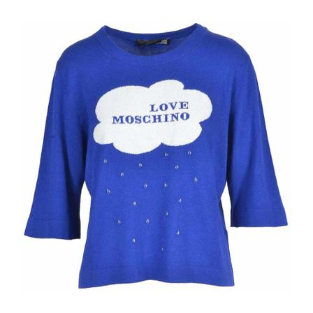 Love Moschino, Knitwear Niebieski, Kobieta, Rozmiar: M