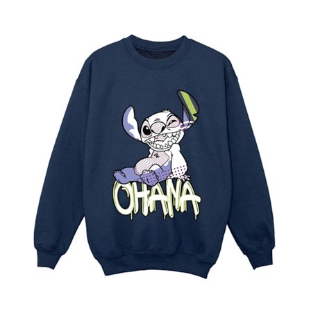 Disney Boys Lilo And Stitch Ohana Graffiti Sweatshirt 7-8 år