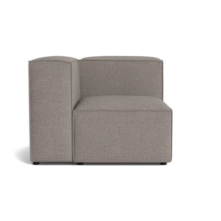 Lissabon hjørnemodul, venstrevendt - Danubio Lysegrå - 100x100x72cm - Sofa - Kvalitetsstof & Krydsfiner Ramme - Holdbar Modulsofa med mange lag skum