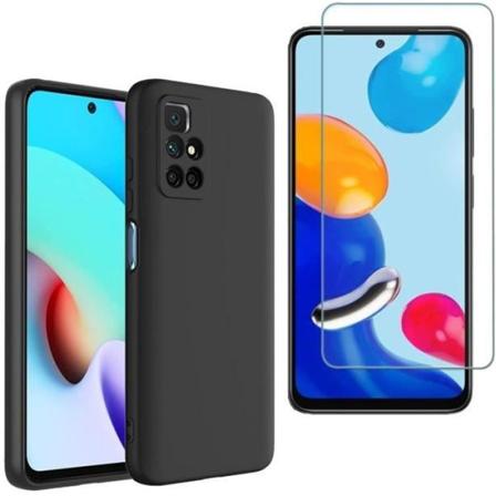 Sort beskyttelsescover og hærdet glas beskyttende film til Xiaomi Redmi note 11 pro 4-5G [Toproduits ]
