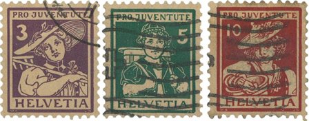 Schweiz 1916 - MICHEL 130-32 - Stemplet