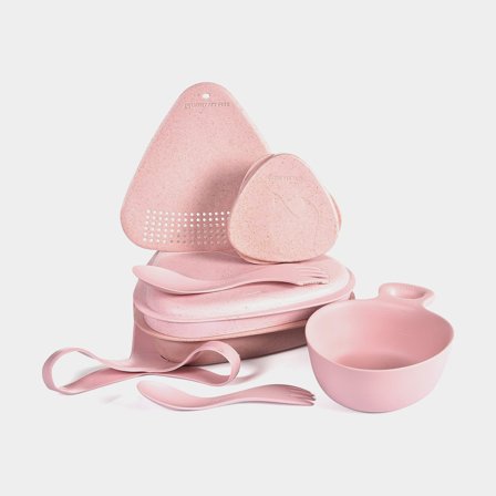 Kit de refeição Light My Fire Outdoor MealKit DustyPink, 8 peças