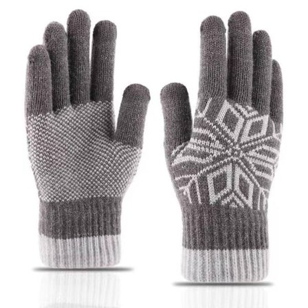 2 par varme hansker vinter berøringsskjermhansker damevotter tykke strikkehansker herre