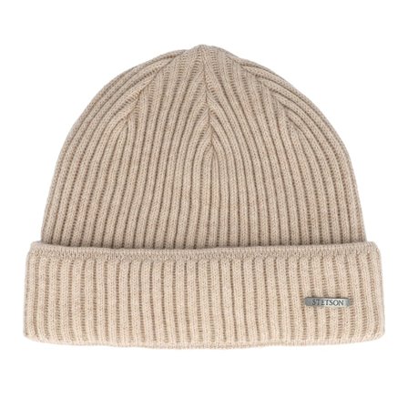 Stetson - Béžová cuff Beanie - Beanie Merino Light Hazel Cuff @ Hatstore