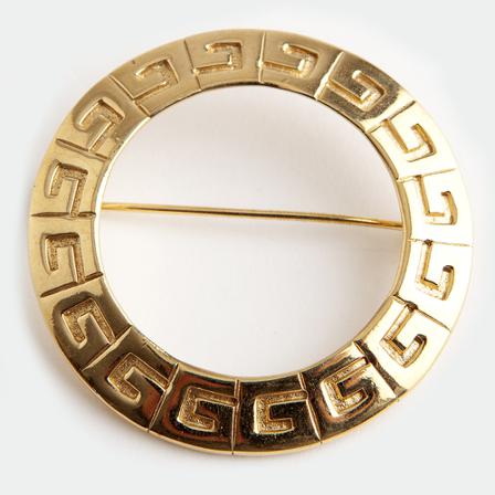 Givenchy Pre-owned double G hoop brooche Gul, Dame Vintage Smykker, Størrelse: ONE Size