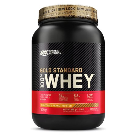 Optimum Nutrition Gold Standard 100% Whey Chocolate Peanut Butter 896 g, Sport & Velvære, Protein & Energi, Proteinpulver