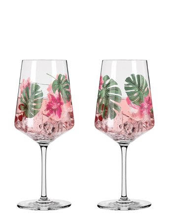 Sommers Tt Wineglass 2-Pack Patterned Ritzenhoff