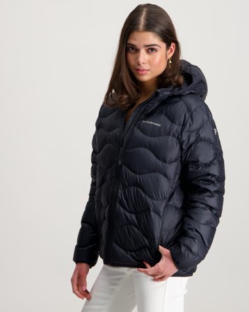 Peak Performance Jr Helium Down Hood Jacket Sort Jakker Pige - Kids Brand Store