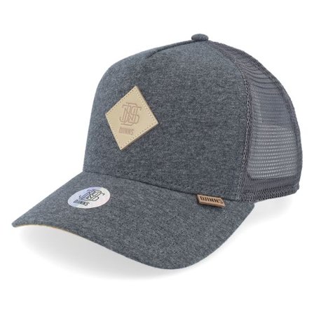 Djinns - Grå trucker Keps - Jersey Patch Heather Charcoal Trucker @ Hatstore