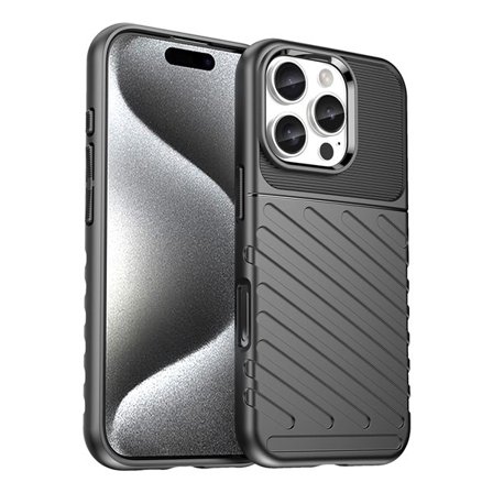 Thunder Case til iPhone 16 Pro silikoneetui - sort