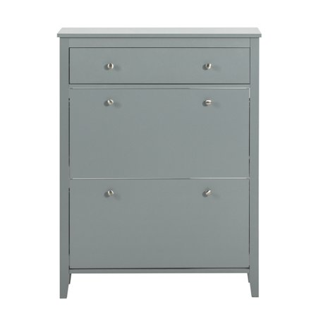 SoBuy lysegrå skoskab med 1 skuffe 24.99x80.01x108cm, moderne FSR89-HG