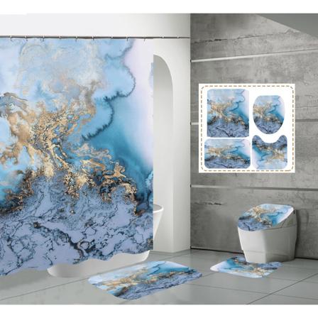 Badeværelsesdekoration Kreativt kunstværk bruseforhæng K 90x180cm