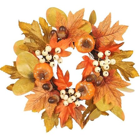 Thanksgiving Efterår Dørkrans Kunstige Ahornblade Fyrrekogler