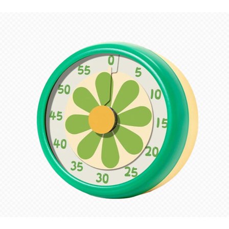 Køkkenur - Køkkenur - Timer - Digitalt køkkenur - Børnevenlig visuel mekanisk timer - Magnetisk klistermærke timer - Blomstermønster