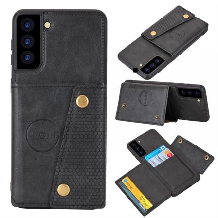 Samsung Galaxy S21 Fe - Skal Med Korthållare Svart