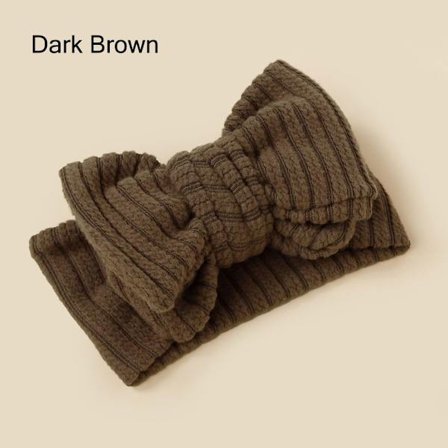 Baby Pannebånd Barn Elastiske Hårbånd MØRKEBRUN MØRKEBRUN