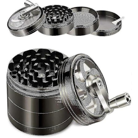 Kvarn, 4-i-1 Delar, Zinklegeringskvarn, Torrkvarn, Kvarn med Topp, Grinder