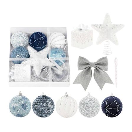 Set Juldekorationer Juldekorationer för Hemmet Multicolor Boutique Skum Julkula Trädtopp Stjärnset Jul