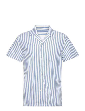 Lawson Stripe Ss Shirt Kortermet Skjorte Blå Les Deux*Betinget Tilbud