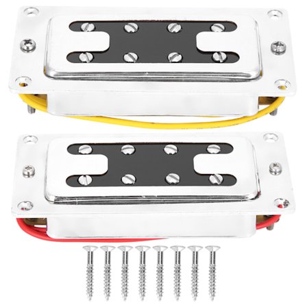 Pickup Guitar Bass Dele Letvægts Musikinstrument Tilbehør Sølv 12K‐Modstand(Sølv BBT 4‐Streng Bas 8 Mag
