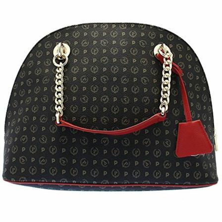 Pollini, Handbag with heritage print Zwart, Dames, Maat:ONE Size