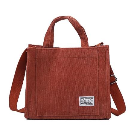 Luksus designerhåndveske Corduroy dameveske New Trend Single Skulderveske Ensfarget Spenne Messenger Bag Liten firkantet veske Red 30X25X10