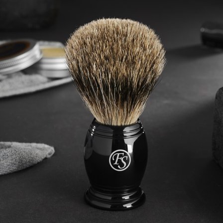 Black Horn Pure Badger Hair Shaving Brush for Men - Shaving brushes