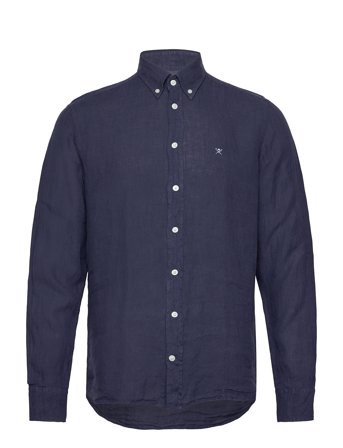 Hackett London Ess Gmd Linen Brpt - Navy - XL