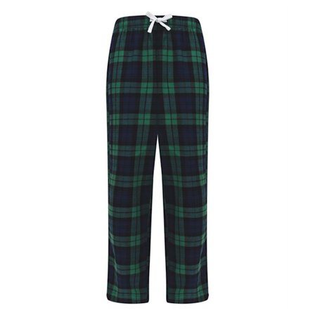 SF Minni Barn/Barn Tartan Loungebyxor 9-10 år Navy/Gre