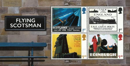 England - Flying Scotsman - Postfrisk miniark