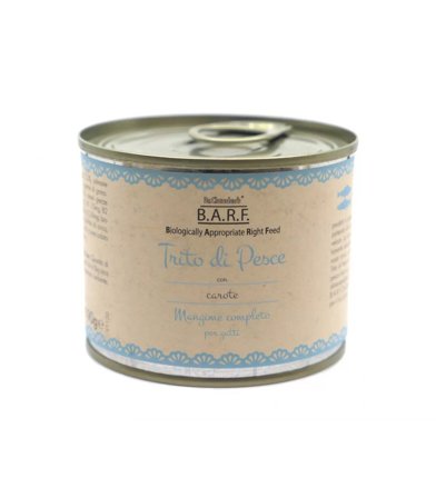 Barf Menu Completo Gatto Trito Di Pesce Con Carote 190g