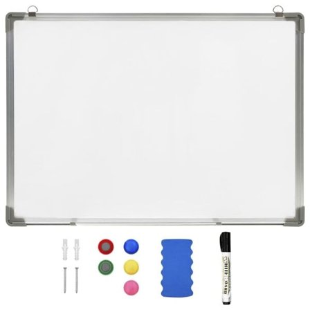 vidaXL Magnetisk whiteboard vit 90x60 cm stål
