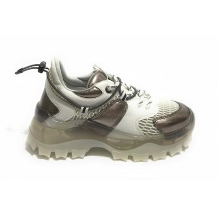 Gaëlle Paris Chunky Sneakers Schoenen with D21ge03 wedge , Wit , Dames , Maat: 37 EU