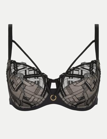 Graphic Support Covering Underwired Bra Lingerie Bras & Tops Full Cup Bras Black CHANTELLE