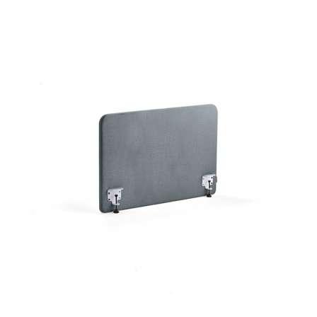 Tischteiler ZONE, inkl. weiße Beschläge, 1000 x 650 x36 mm, Stoff Rivet, blaugrau